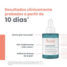 Avene Cleanance Serum Facial Exfoliante AHA, Anti-imperfecciones para Piel Grasa y Sensible, con Ácido Láctico y Succínico, Ayuda a Reducir Brotes, Ma