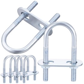 GLEAVI 6 Pcs Round U Bolts: Stainless Steel Round Bend U Clamp U Shaped Bolts for Hardware Marine Automobiles Trailer