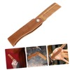 BIUDECO 1pc Folding Beard Comb Leather Case Portable Wooden Hair