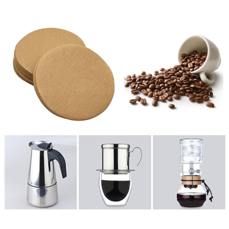 Unbleached Percolator Coffee Filters,CAASFOOY 600 Pack of Round Espresso Paper