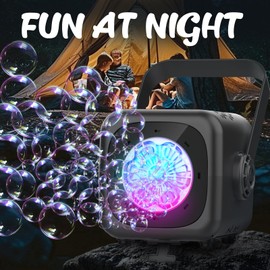 YOTOY Toys for 3-8 Year Old Boys Girls: Portable Bubble Blower Machine with Cool Light Party Gift for 3 4 5 6 7 8 Years Old Kids Adults Birthday Wedding Bubble Maker Bath Indoor Outdoor Bubble Toy