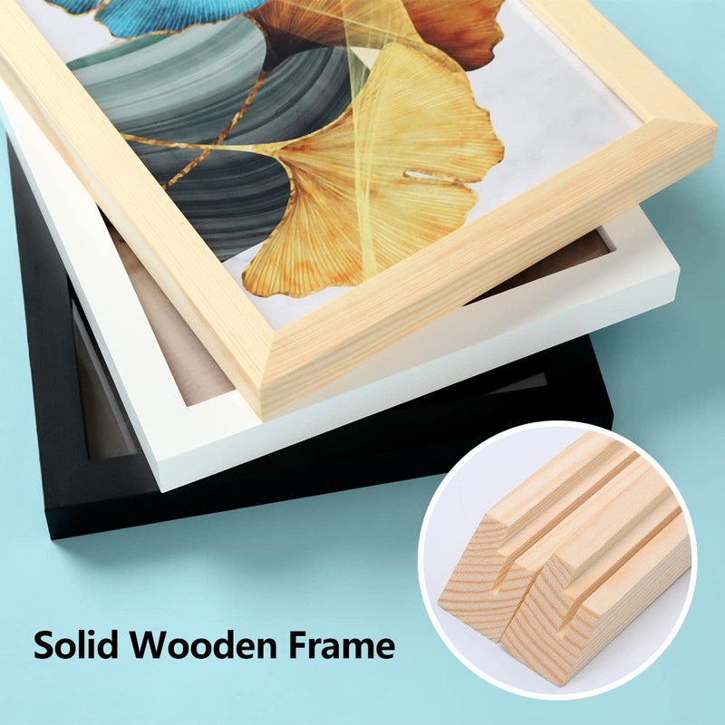 Cispree 4x6 Photo Frame-Black(3Pack), Solid Wood Picture Frame for 6x4
