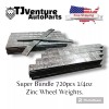 J&J 1 BOX 1/4 oz ZINC(CHROME) WHEEL WEIGHTS STICK-ON ADHESIVE