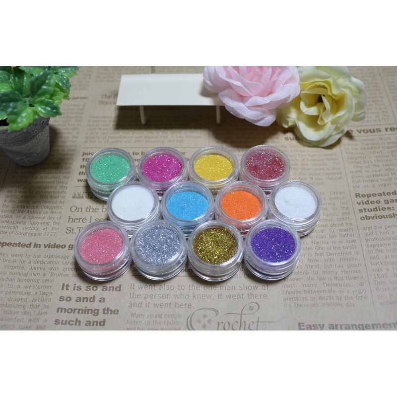 Glitter Powder (Glitter), 0.07 oz (2 g) each, Carefully Selected