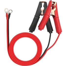 HuaLiSiJi Car Battery Alligator Clips 12V 24V Car Jumper Alligator Clip 14AWG 30A Battery Alligator Clips to O Ring, for Car Battery Charging Or Other Equipment (1m)
