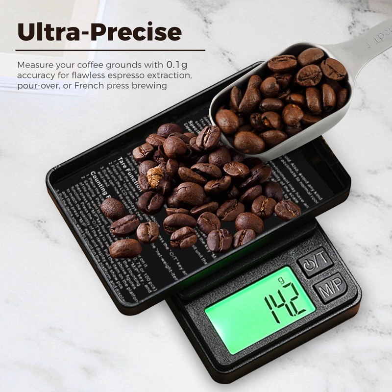 Coffee Scale with Timer, 0.1g Precision Digital Kitchen Scale, Caffobiz