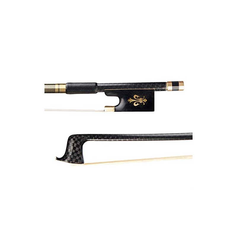 4/4 violín violín Fibra de Carbono Palo Redondo ébano Rana