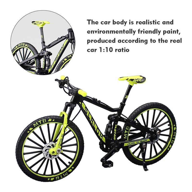 Kakalote Mini Finger Bikes, 1:10 Scale Alloy Mountain Bicycle Model