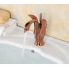 YCCUZA Bathroom Sink Faucet Swan Antique Copper Single Handle One