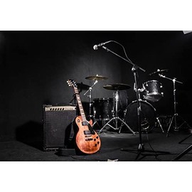 Renaiss 3 x 2 m Ribbon Background for Photography Guitar Drum Modern Rock Music Concert Background Adult Portrait Shooting Vinyl Wallpaper Party Banner Photo Video Studio Props