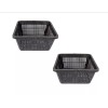 Hydrofarm 9" Square Pond Plant Basket x 2pcs Micro Holes