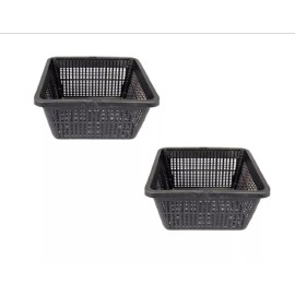 Hydrofarm 9" Square Pond Plant Basket x 2pcs Micro Holes for great Waterflow -BY HYDROFARM