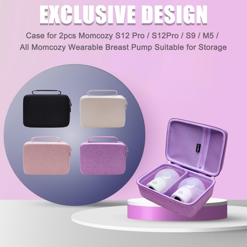 LTGEM - Funda rígida compatible con 2 piezas Momcozy S12
