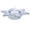 Li'Shay Silver Ceramic Snowflake Tealight Holder (1 Pack)
