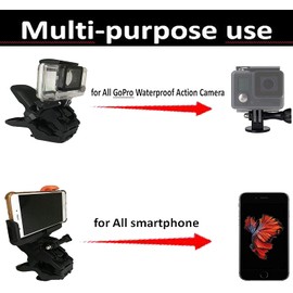 Multi-Purpose use - Guitar Ukulele Smartphone Mount Holder/Guitar Headstock Cell Phone Clamp Clips Mount for Cell Phones Smartphones and Action Cameras for Landscape Filming