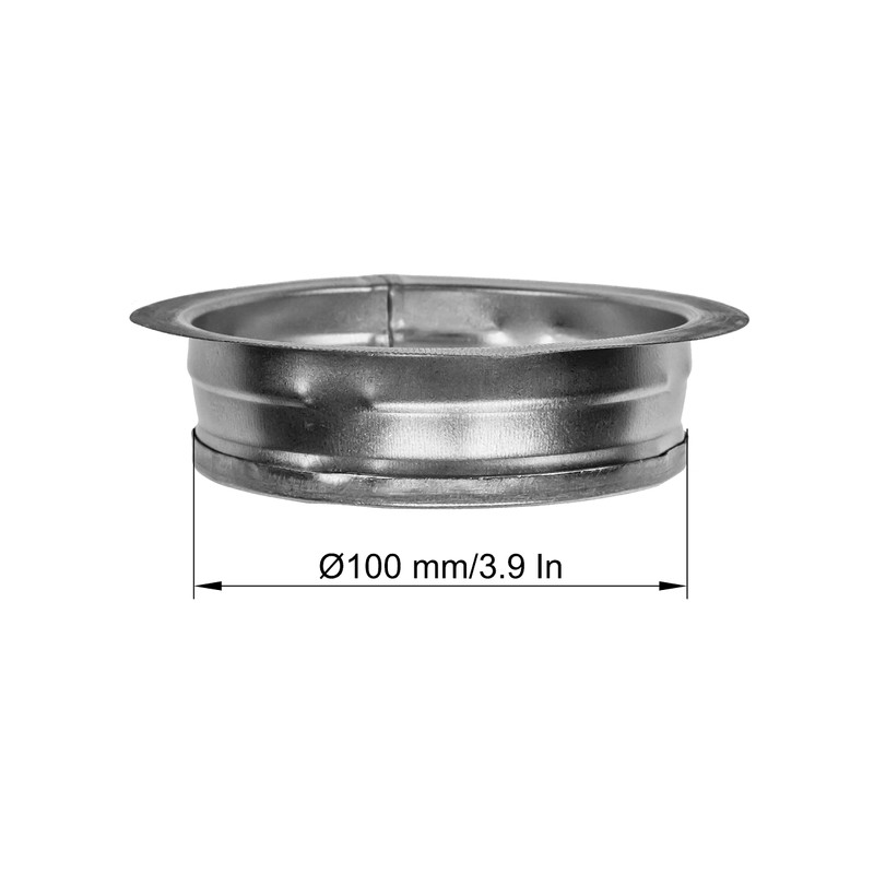 Cuello de conducto de ventilación hermético de metal de 4