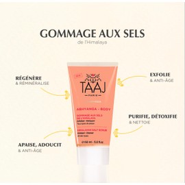 TAAJ Himalayan Salt Scrub | Detoxifying & Cleansing | Soft & Protected Skin | Exfoliate Gently | Eliminate Dead Cells | Vegan | Cruelty Free | 150ml