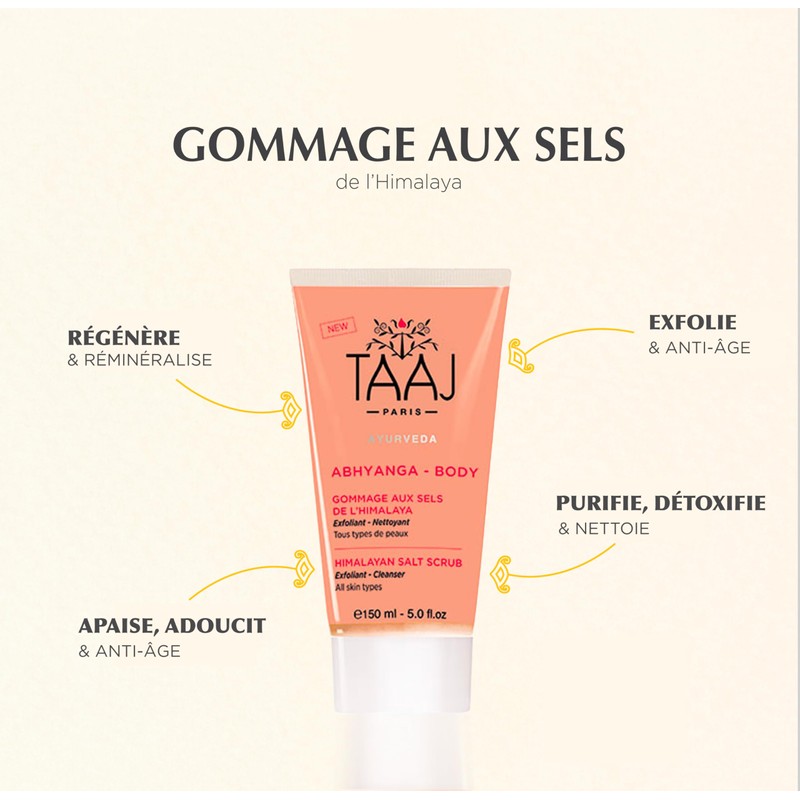 TAAJ Himalayan Salt Scrub | Detoxifying & Cleansing | Soft
