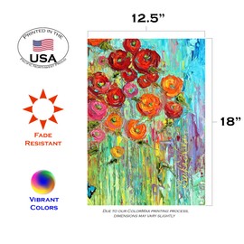 Toland Home Garden 119533 Fabulous Flowers - Bandera Decorativa para jardín (31,8 x 45,7 cm)