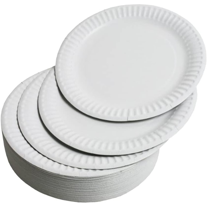 HITHIKA 7'' Paper Plates (100 Pack) | Biodegradable & Compostable