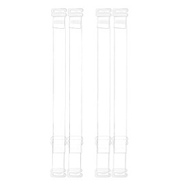 Meiyea 2 Pairs Invisible Soft Clear Frosted Non-Slip Adjustable Transparent Replacement Shoulder Bra Strap-1CM