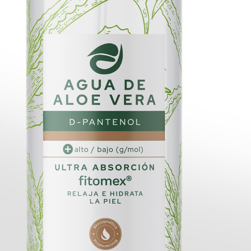 Agua de Aloe Vera con D-Pantenol, Tónico Ultra Hidratación, 125