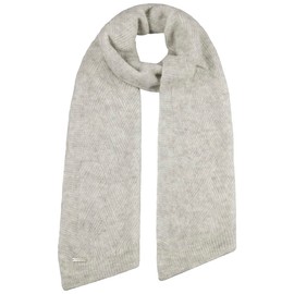 Seeberger Ricarda Scarf with Alpaca Wool Women's Scarf Winter Scarf Wool Scarf Knitted Scarf (One Size - Grey), gray