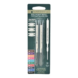 Monteverde Medium Point Ballpoint Soft Roll Refill for Lamy Ballpoint Pens - Black (Pack of 2)