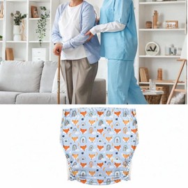 perfeclan Stoffwindel für Erwachsene, auslaufsichere Slips, angenehm zu tragen, waschbare Windelüberzüge, Inkontinenzhosen für ältere Menschen und Senioren, Fuchs Xl