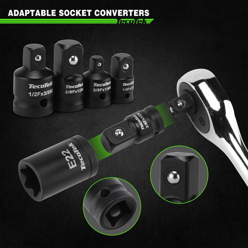 TecoTek 67-Piece Master Torx Bit Socket and External Torx Socket