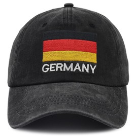 Germany Hats for Women Men, German Flag Baseball Cap, Fathers Day Patriotic Christmas Birthday Gifts for Dad Mom Papa Mama Grandpa Husband Wife Black