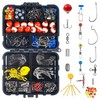 Fishing Accessories Kit,328pcs/286pcs Including Fishing Hooks Copper Sleeves Float Bobber