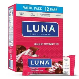 LUNA Whole Nutrition Bars Pack of 12 Plant Based Protein Gluten Free Snack