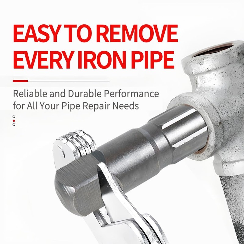 6-Piece Heavy Duty Pipe Extractor Set，Broken Pipe Removal Tool Kit