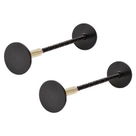 UFURMATE Door Hole Filler Plate, 2PCS 30mm/1.18" Diameter Round Deadbolt Cover Plate Connecting Screws Deadbolt Cover Plate for Home Exterior Interior Doors, Fits Doors 45mm/1.77"-127mm/5" Thick