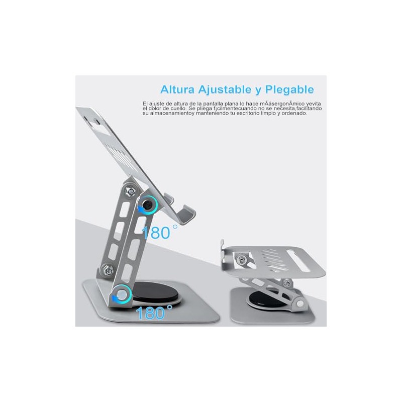 Eynshoo Soporte para Tablet Multiangulo Giratorio 360, Plata