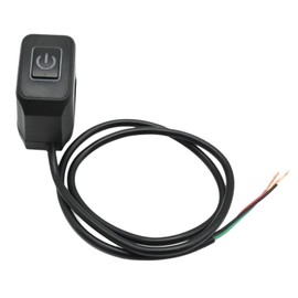 SYOWADA Universal 7/8” 22 mm Motorcycle On Off Handlebar Switch, 12 V Motorcycle Handlebar Light Switch, Waterproof Handlebar Push Button Switch with Indicator for Fog Light Hazard Light