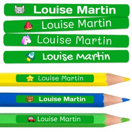 50 Customisable Mini Sticky Labels for Labelling Objects, Pens, Pencils, Dimensions: 4.2 x 0.5 cm