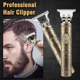 TSUINZ Professional Cordless Hair Clipper Trimmer Electric Cutting Beard Barber Machine - Gold Buddha