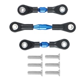 3 Pieces Metal Handlebar for -01 TT01 1/10 RC Car Upgrade Parts Accessories Blue