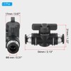 PATIKIL 8mm Pneumatic Ball Valve 3 Pack 8mm OD BUC
