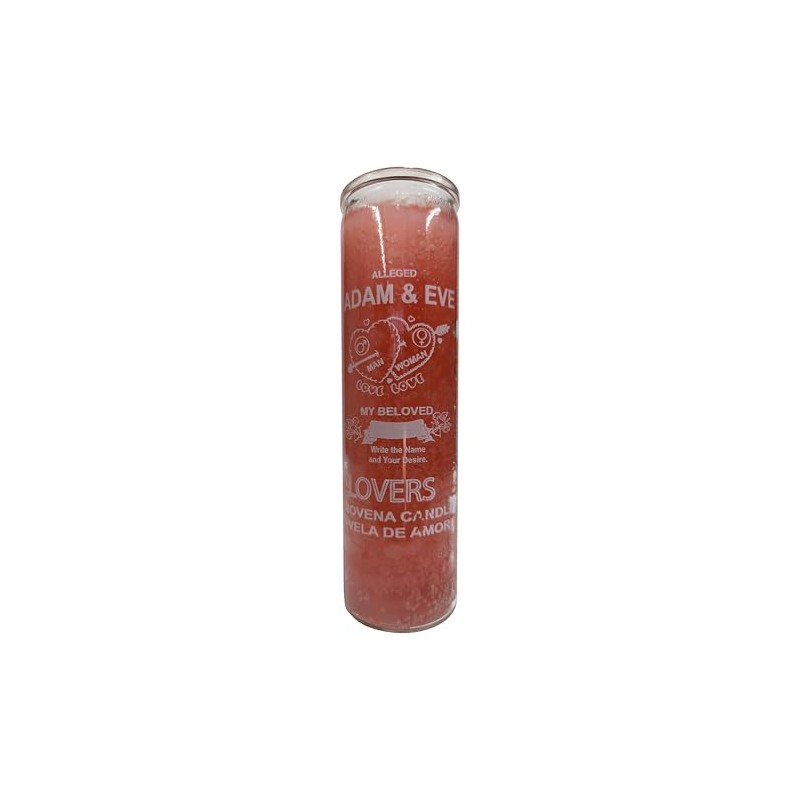 Generic Adam & Eve Pink Pillar Candle