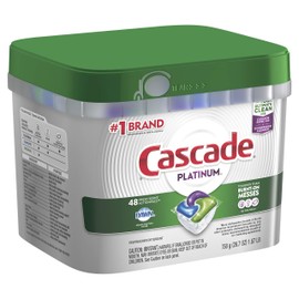 Cascade Platinum ActionPacs, Dishwasher Detergent, Fresh Scent, 48 count
