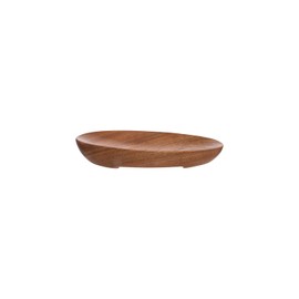Tranquillo Handmade Neem Wood Oval Soap Dish with Holes for Drainage 14 x 8 x 2 cm