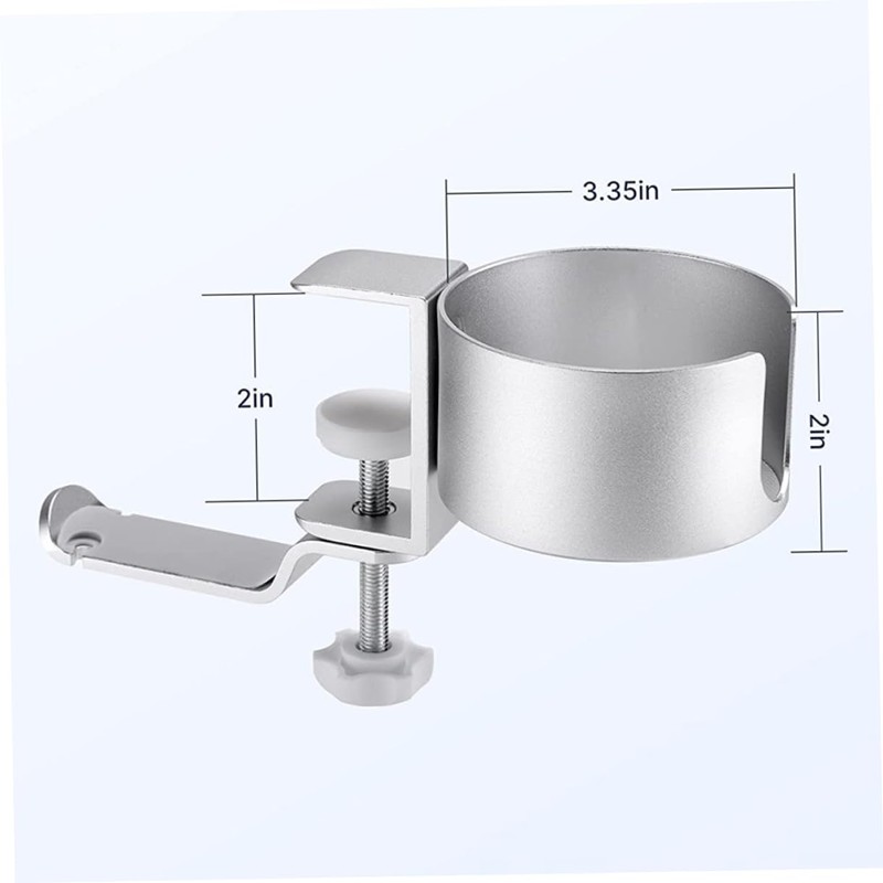 Mobestech Adjustable Multi Function Cup Holder Rotating Headphone Hanger for