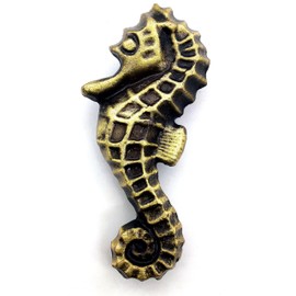 5MOONSUN5's Metal Antique Finish Seahorse Front Door Heavy Duty Knockers for Garden Wooden House Farmhouse, Home Décor Accessories Classic Vintage Design