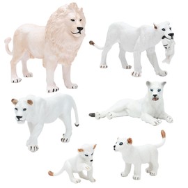 ONEST 7 Pieces Mini Lion Figurines Playset Hand Painted Tiny Lions Realistic Detailed Plastic Lion Figures Toys Small Lions Figurines for Kids Adults