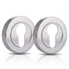 XFORT® 2 Pack Euro Escutcheons Polished Chrome, Escutcheon Keyhole Cover,