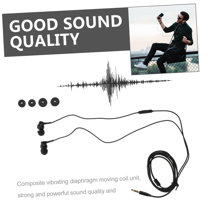Operitacx Wired In-Ear Headphones with Jack Plug Ergonomic Design for