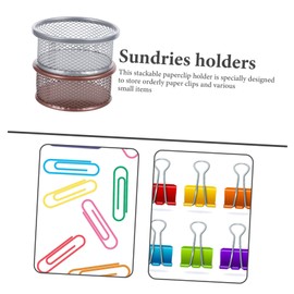 NOLITOY Metal Pen Holder Storage for Desk - 2Pcs Multi-Functional Organizer with Mesh Design for Paperclips and Office Supplies Space-Saving, Assorted Colors